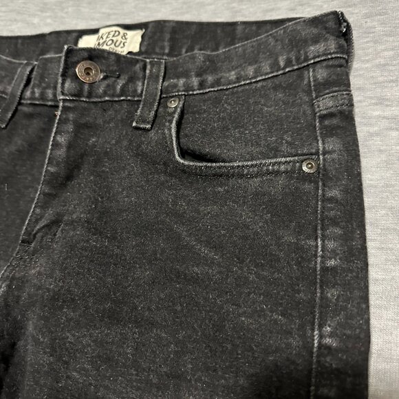 Naked & Famous Denim Jeans Mens 30x32 Black Stretch Super Guy Dark Wash - Picture 6 of 15